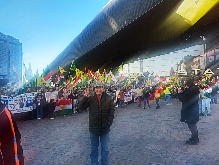 نوێنه‌ری YNDK له ئه‌وروپا به‌شداری رێپيوانى پاڵپشتى له ‌رۆژئاوا و رۆژهه‌لاتى كوردستان ده‌كات