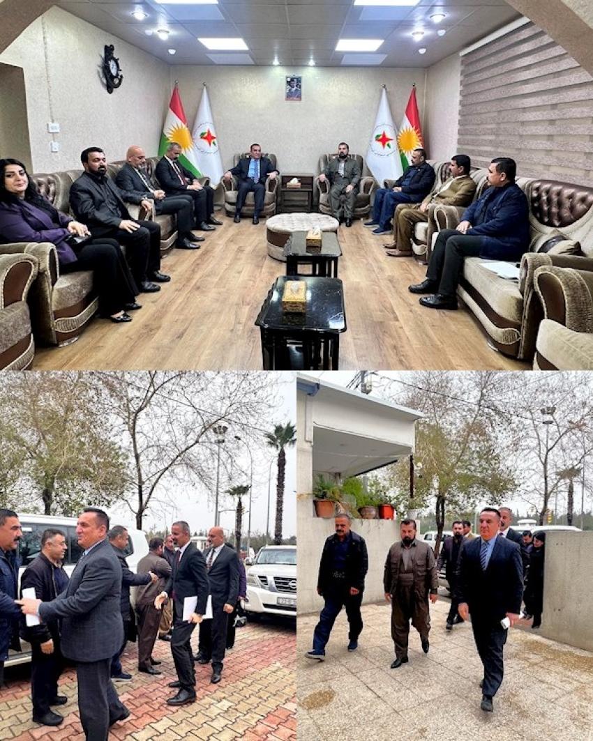 شاندێكى یەکێتیى نیشتمانیى کوردستان سەردانى یەکێتى نەتەوەیى دیموکراتى کوردستان YNDK دەكات